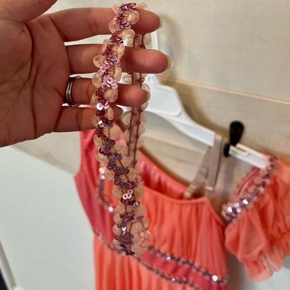 Dansco lyrical dance costume, peach, one shoulder, size MA - Picture 5 of 8